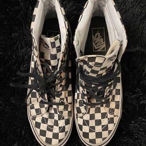 Platform checkered Vans